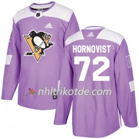 Pittsburgh Penguins Trikot Patric Hornqvist 72 Adidas 2017-2018 Lila Fights Cancer Practice Authentic - Herren